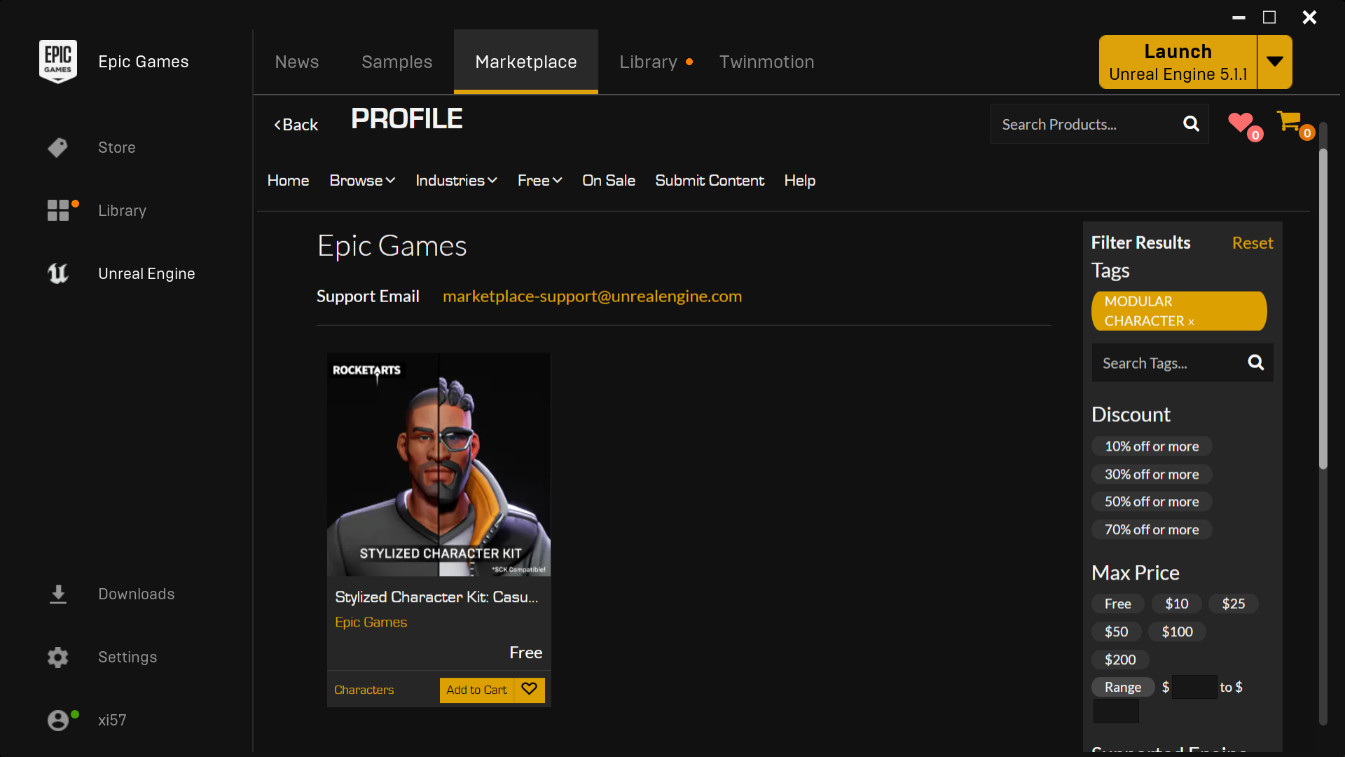 Free Modular Character on Epic Games Marketplace